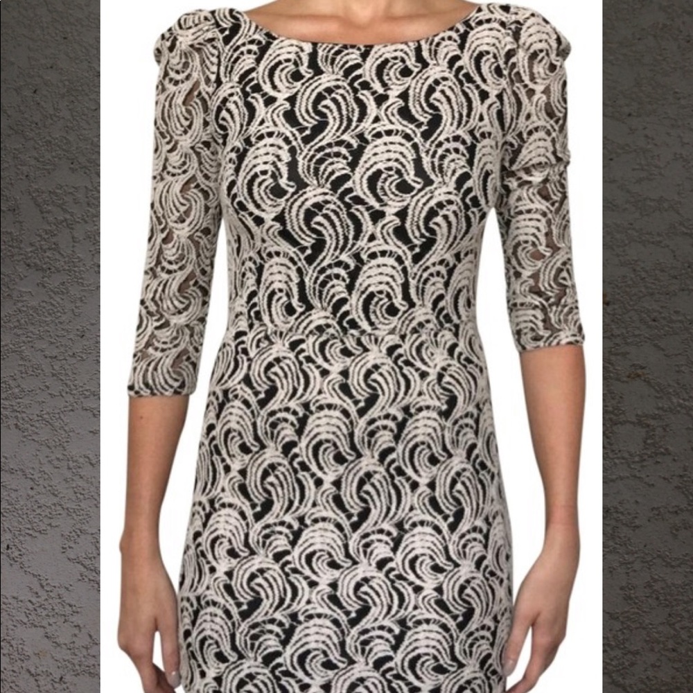 Gianni Bini Mid Sleeve Lace Mini Dress